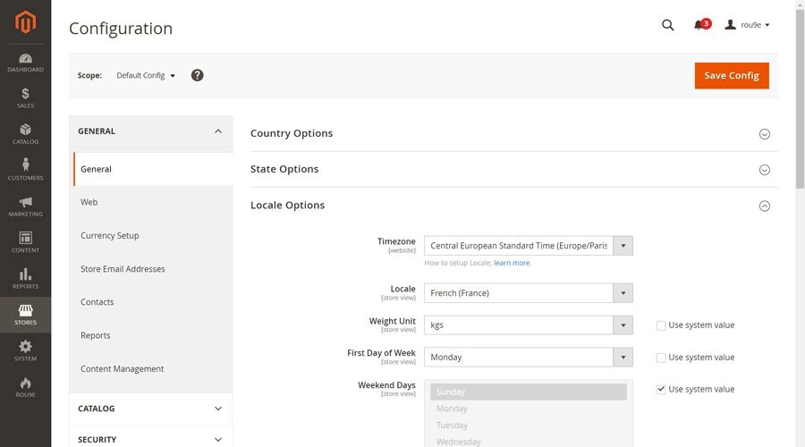 Magento2 - Configuration générale