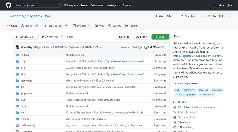 Magento2 - Github Page