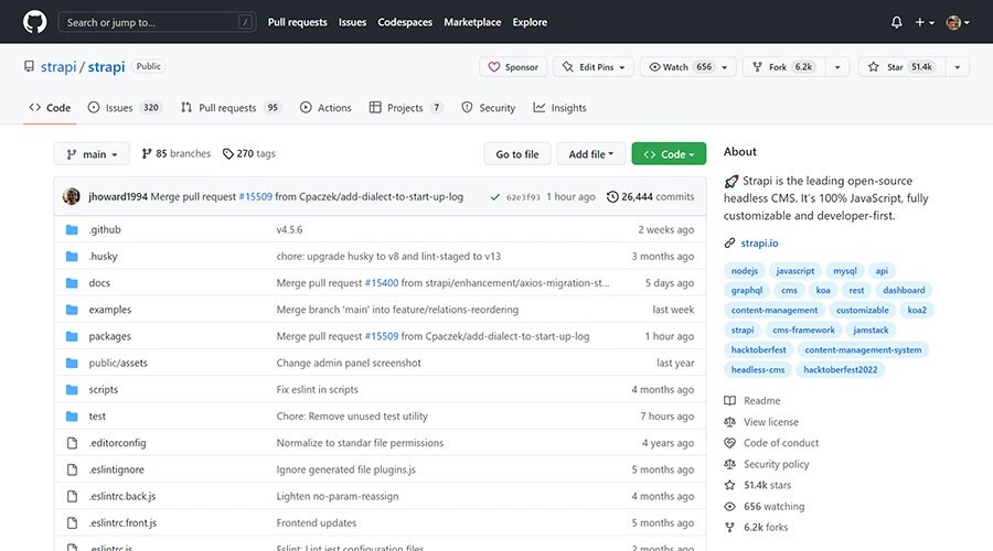 Strapi - Github Page