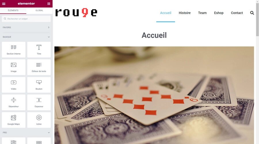Wordpress - Création d'une page avec Elementor